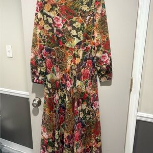 Floral Long Sleeve Maxi Dress - Multi Floral